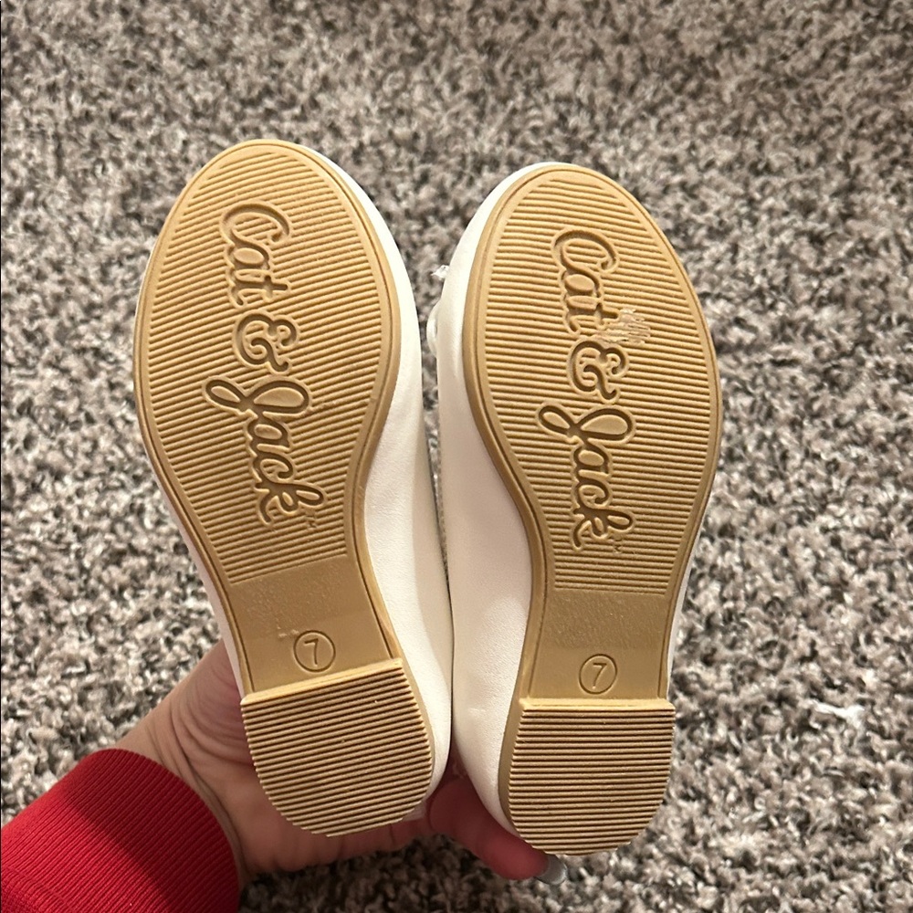 Cat & Jack White Kids Dress Shoes with Bow - Picture 6 of 6